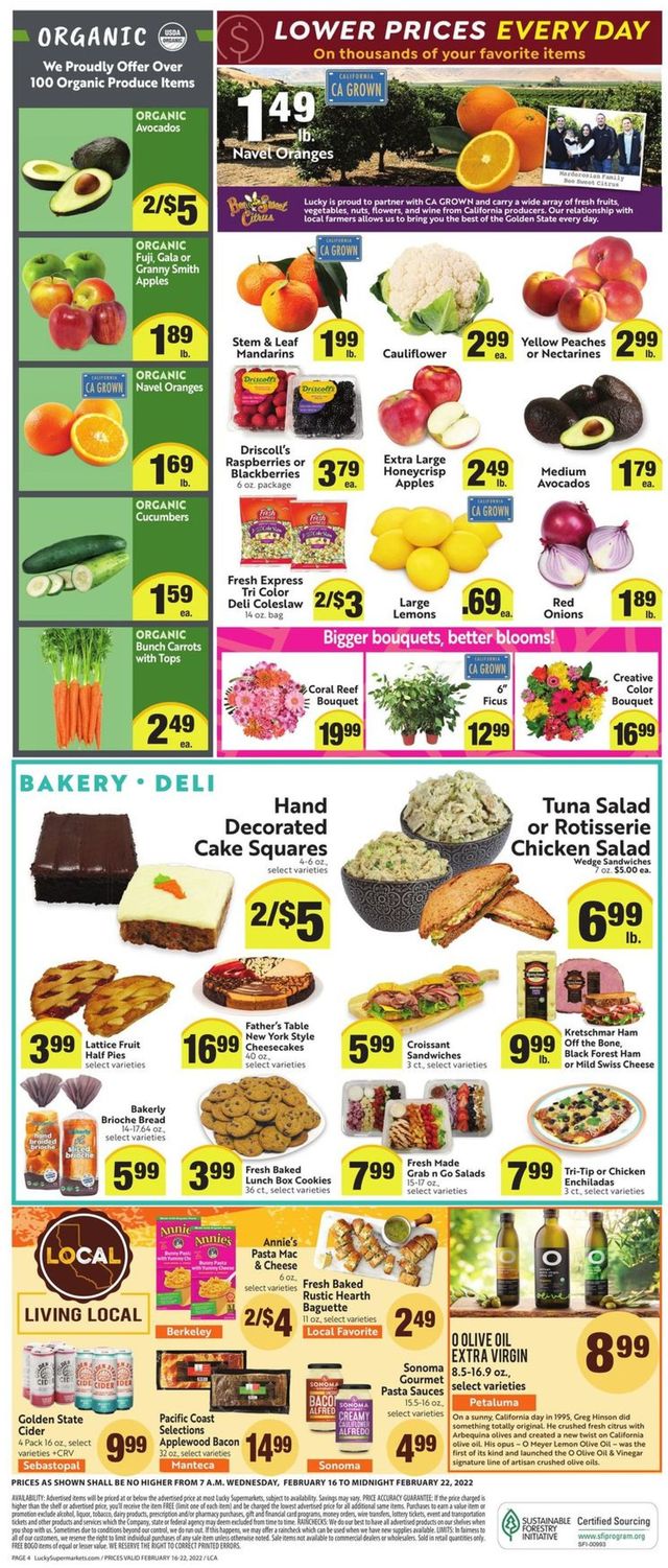 Lucky Supermarkets Ad from 02/16/2022