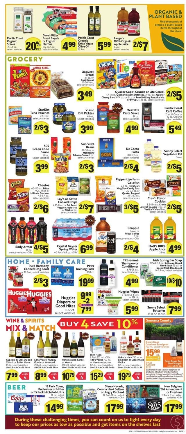 Lucky Supermarkets Ad from 03/02/2022