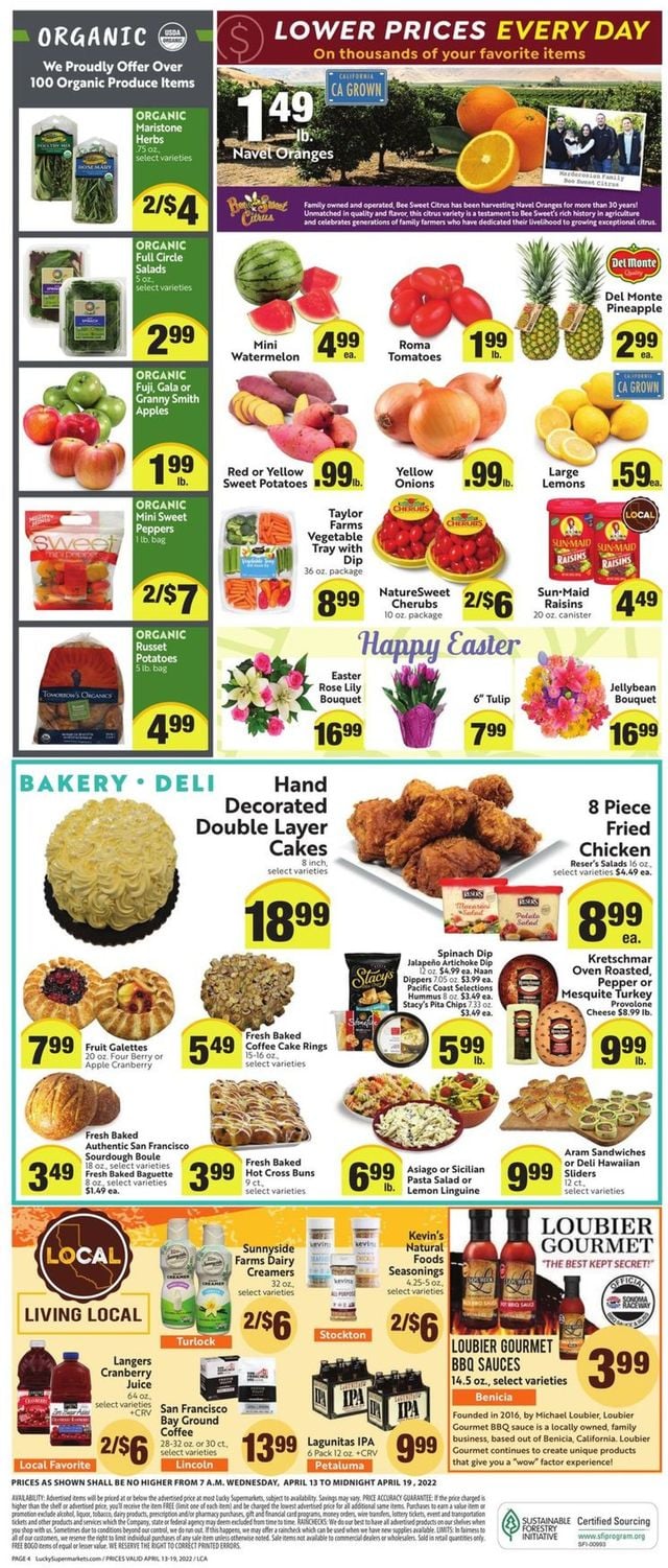 Lucky Supermarkets Ad from 04/13/2022