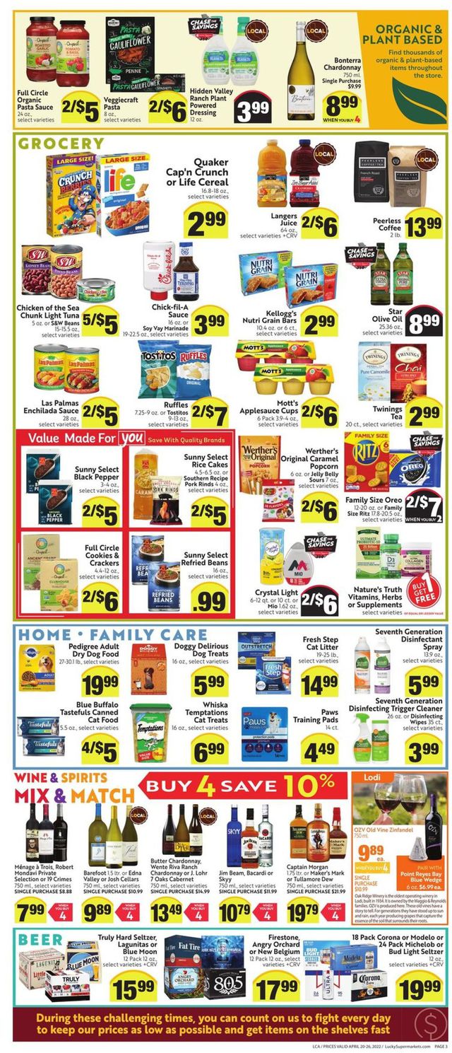 Lucky Supermarkets Ad from 04/20/2022