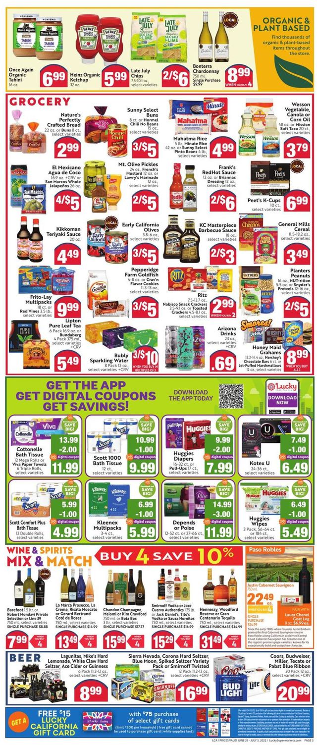 Lucky Supermarkets Ad from 06/29/2022