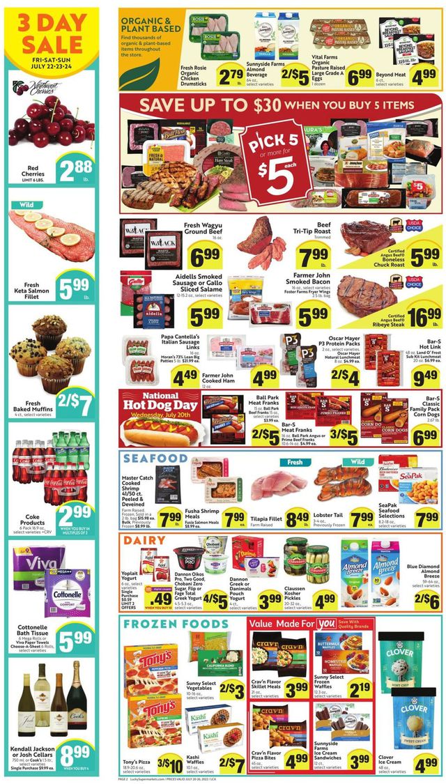 Lucky Supermarkets Ad from 07/20/2022