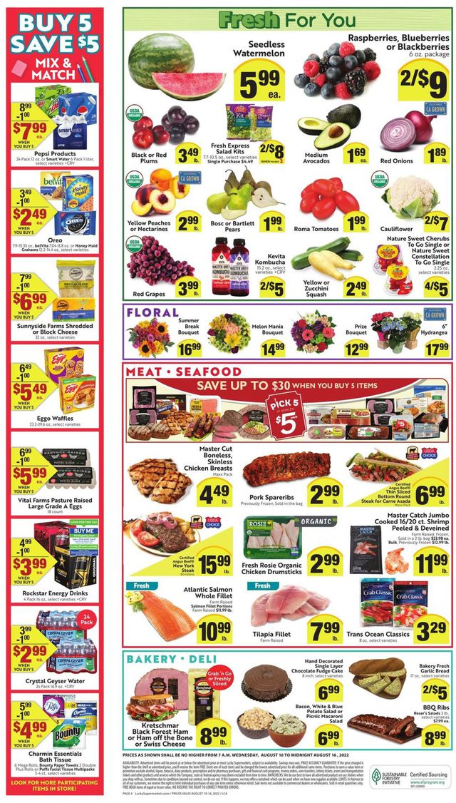 Lucky Supermarkets Ad from 08/10/2022