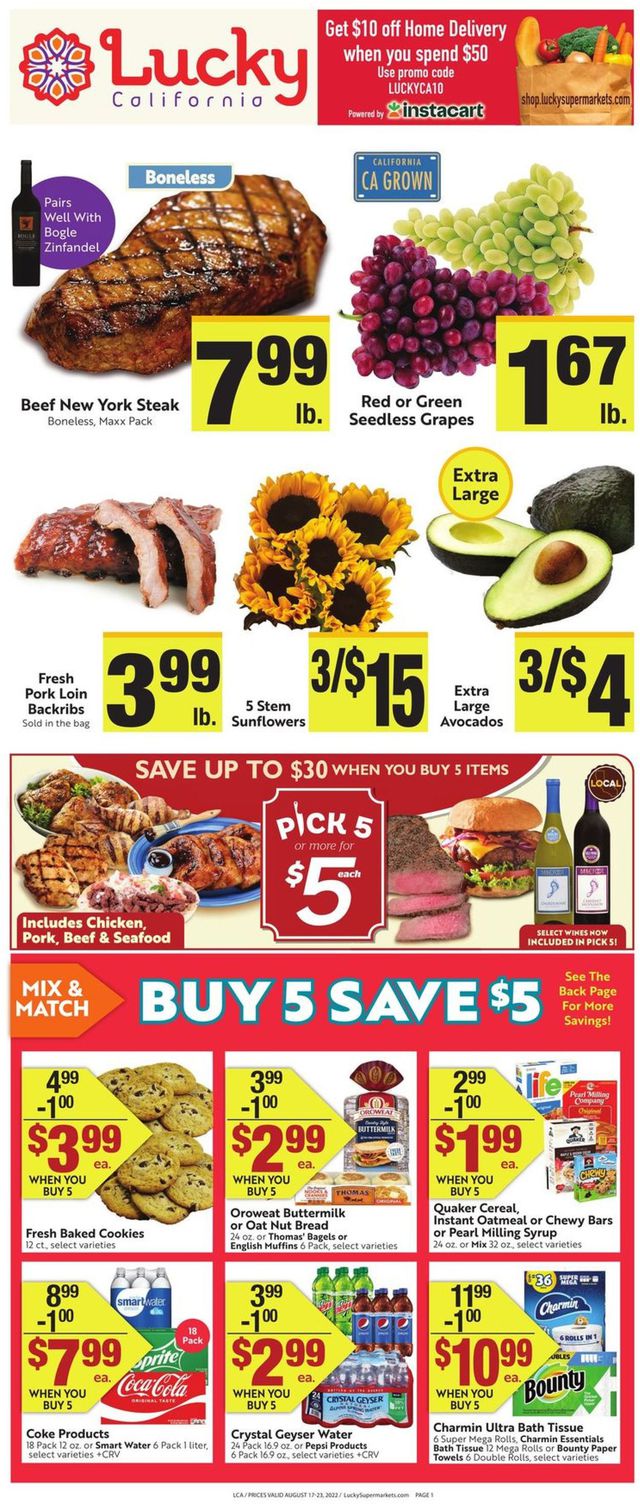 Lucky Supermarkets Ad from 08/17/2022