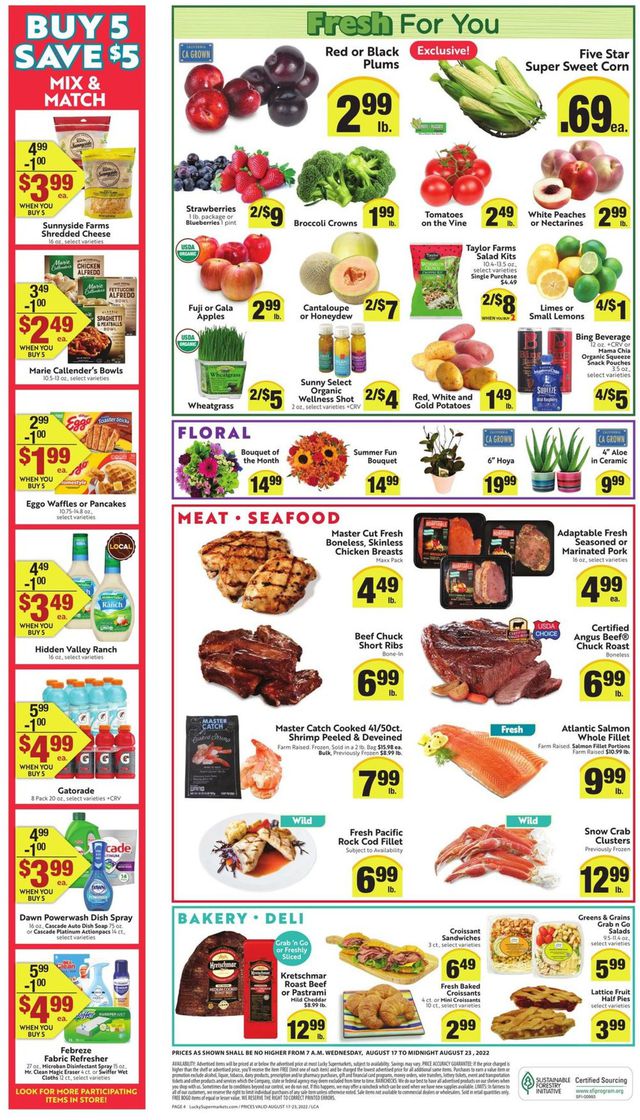 Lucky Supermarkets Ad from 08/17/2022