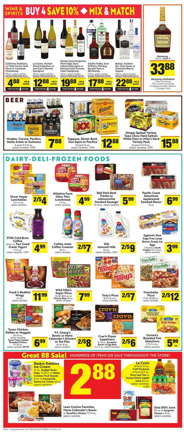 Lucky Supermarkets Ad from 10/19/2022