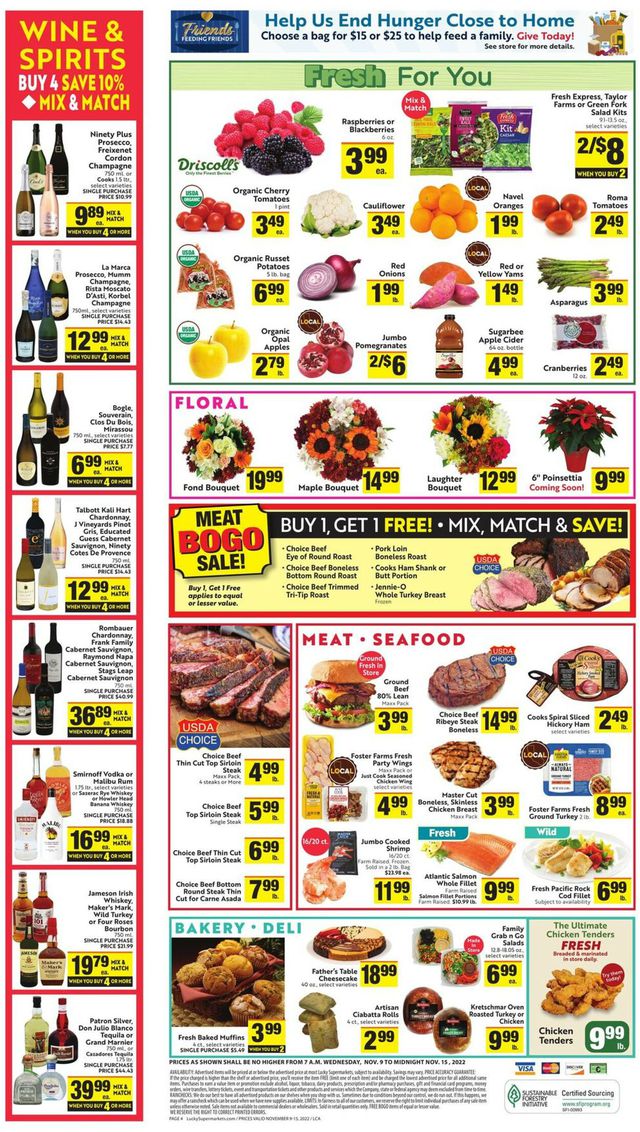 Lucky Supermarkets Ad from 11/09/2022