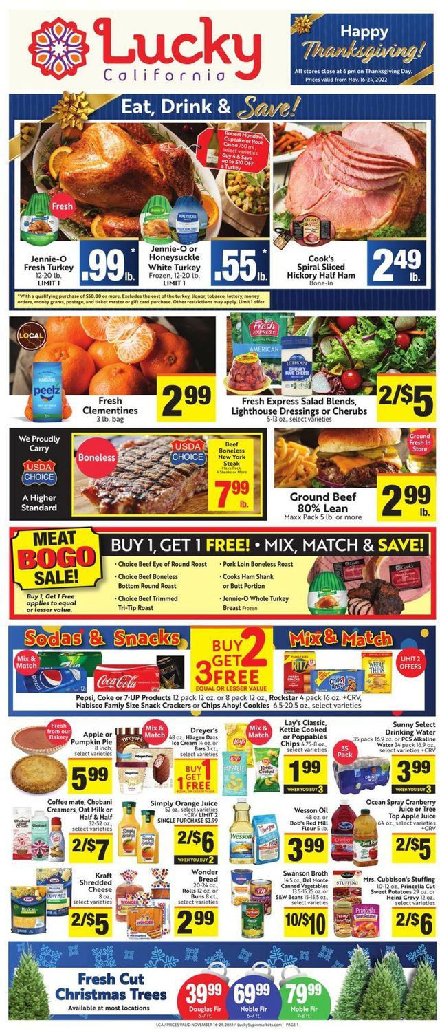 Lucky Supermarkets Ad from 11/16/2022