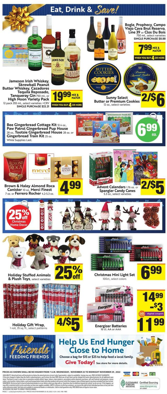 Lucky Supermarkets Ad from 11/25/2022