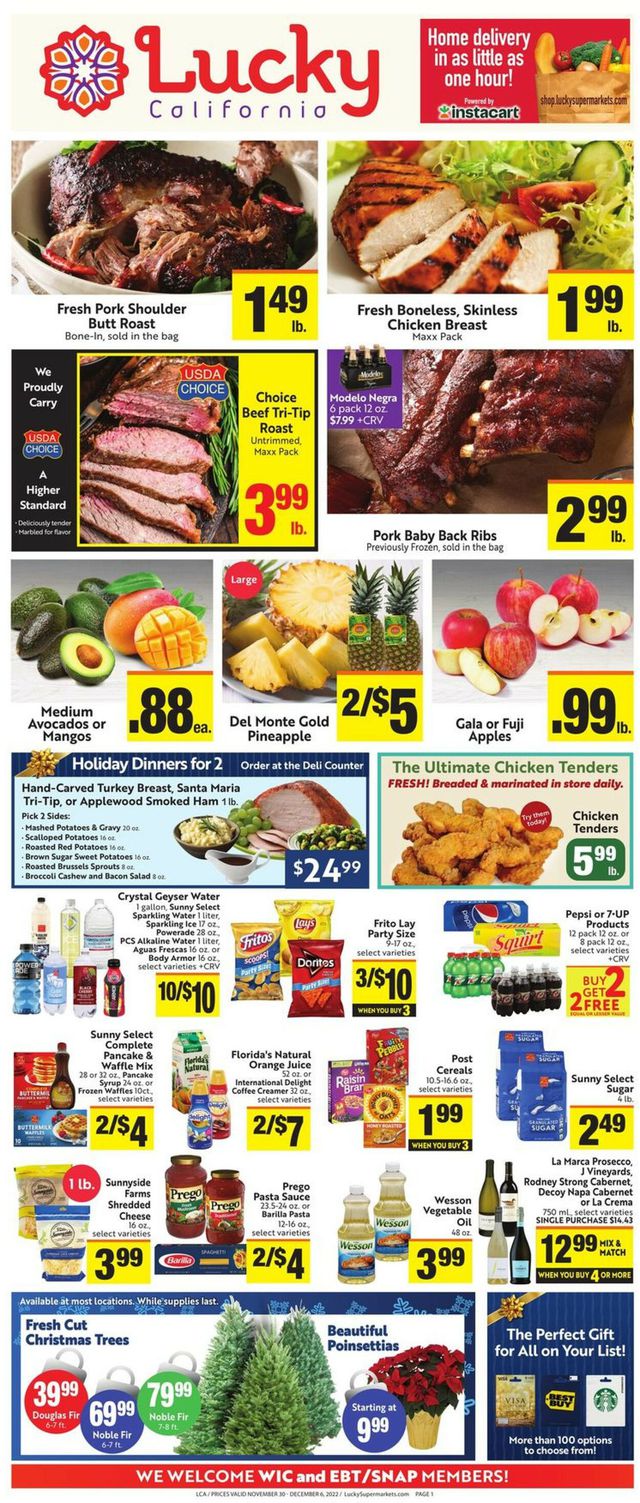 Lucky Supermarkets Ad from 11/30/2022