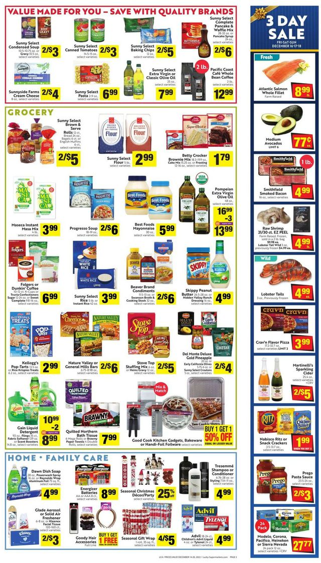 Lucky Supermarkets Ad from 12/14/2022