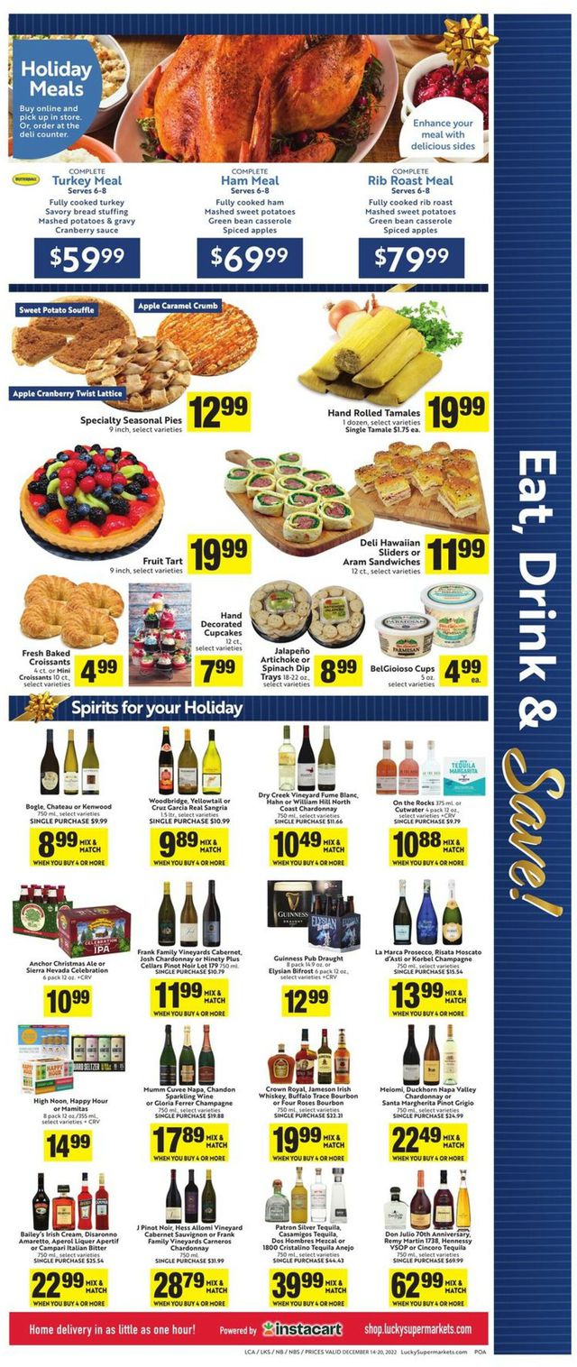 Lucky Supermarkets Ad from 12/14/2022