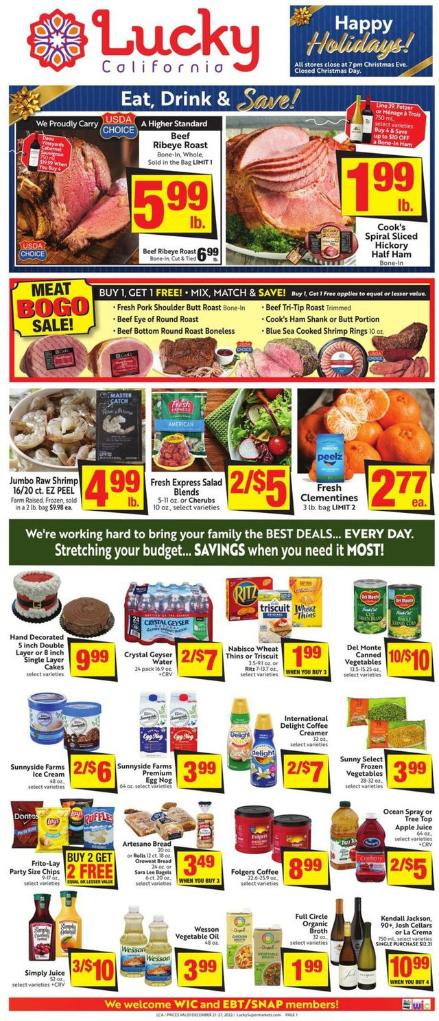 Lucky Supermarkets Ad from 12/21/2022