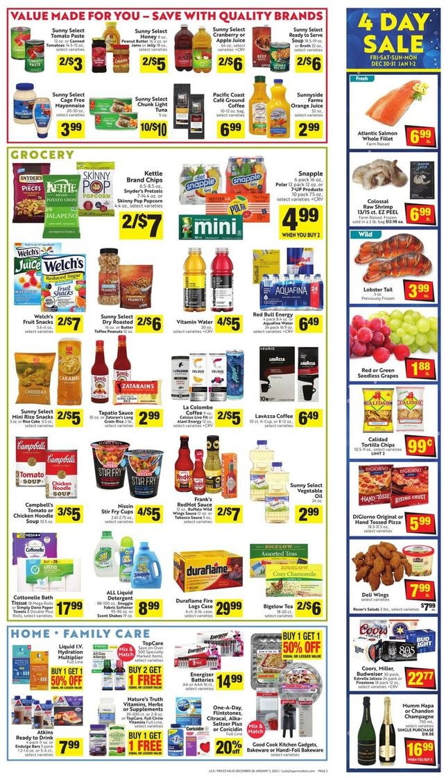 Lucky Supermarkets Ad from 12/28/2022