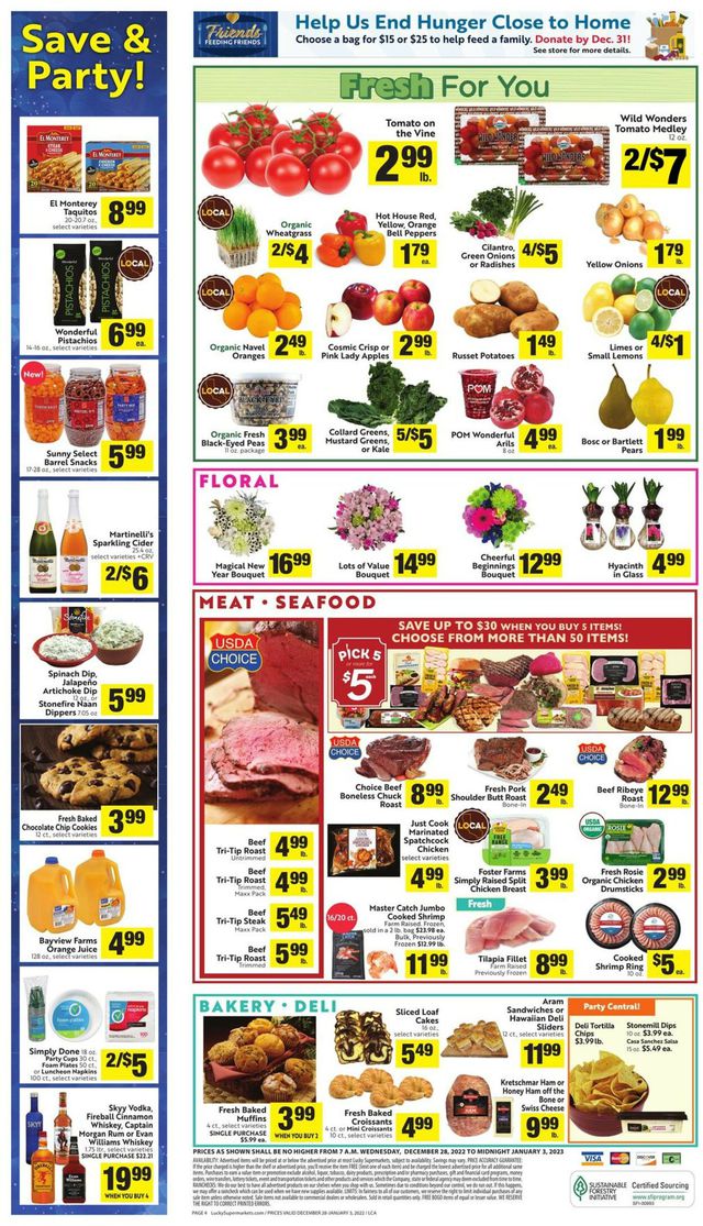 Lucky Supermarkets Ad from 12/28/2022