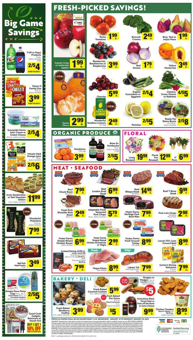 Lucky Supermarkets Ad from 01/18/2023