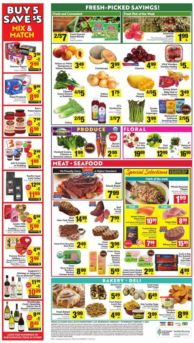 Lucky Supermarkets Ad from 02/01/2023