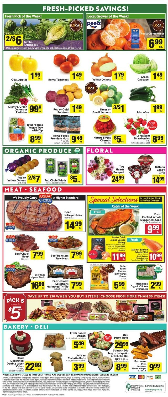 Lucky Supermarkets Ad from 02/08/2023