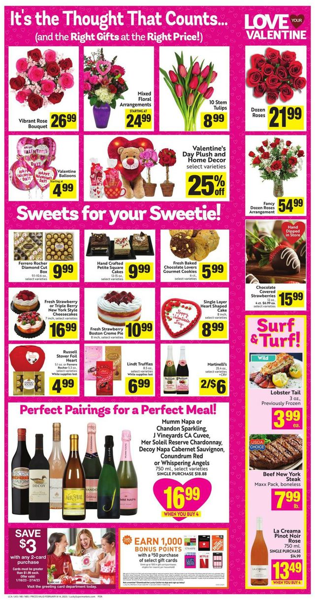 Lucky Supermarkets Ad from 02/08/2023