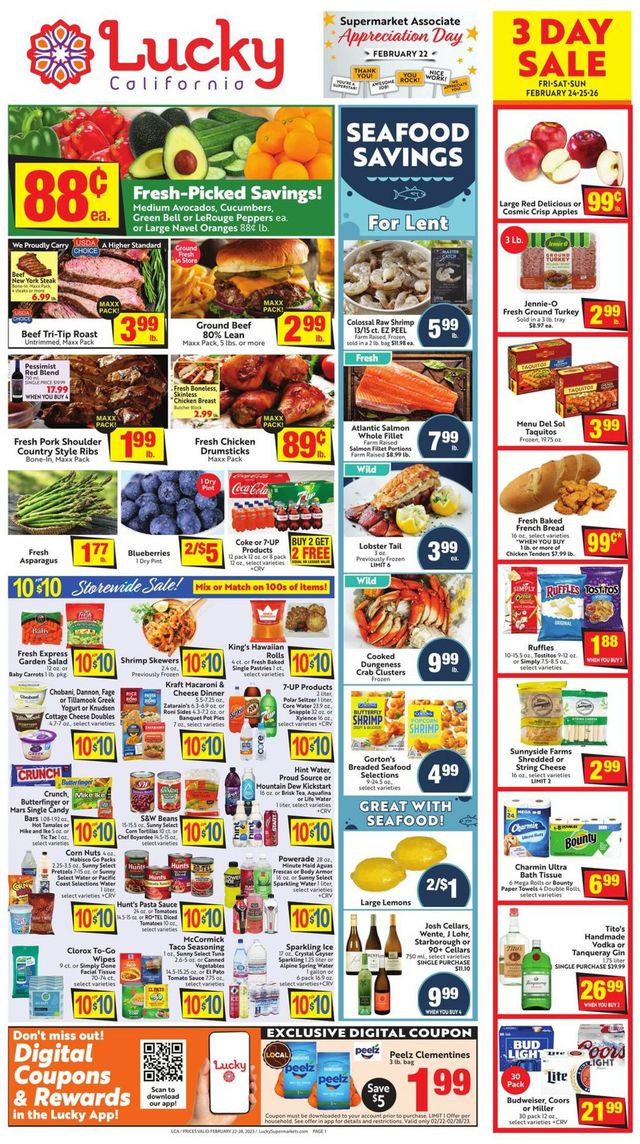 Lucky Supermarkets Ad from 02/22/2023