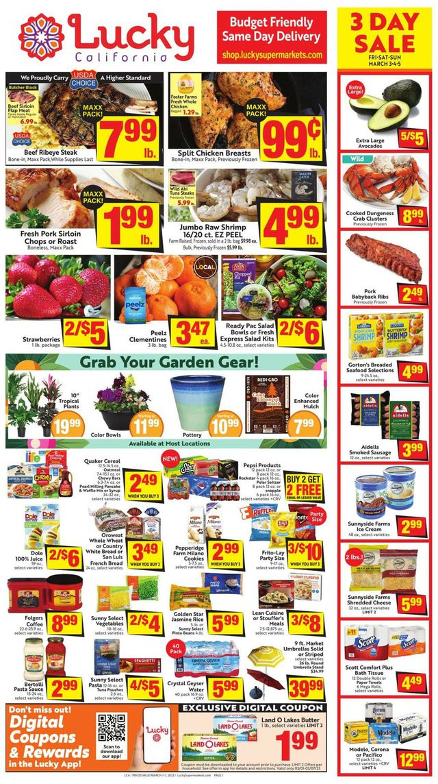Lucky Supermarkets Ad from 03/01/2023