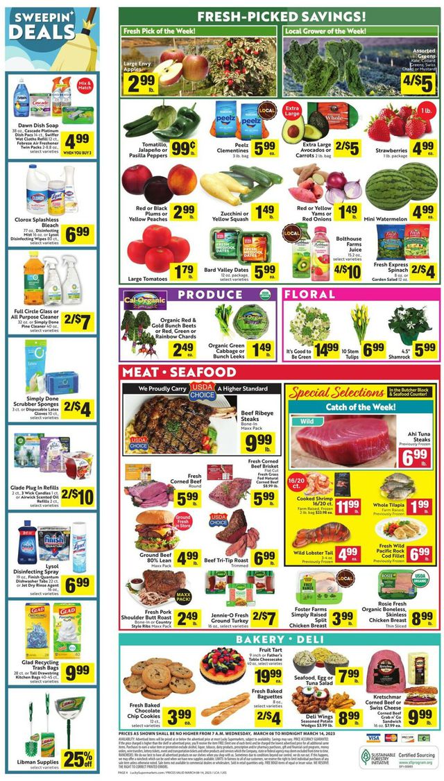 Lucky Supermarkets Ad from 03/08/2023