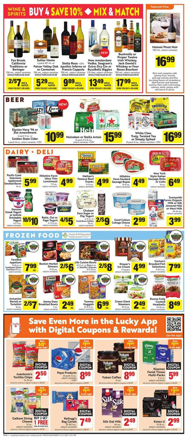 Lucky Supermarkets Ad from 03/15/2023