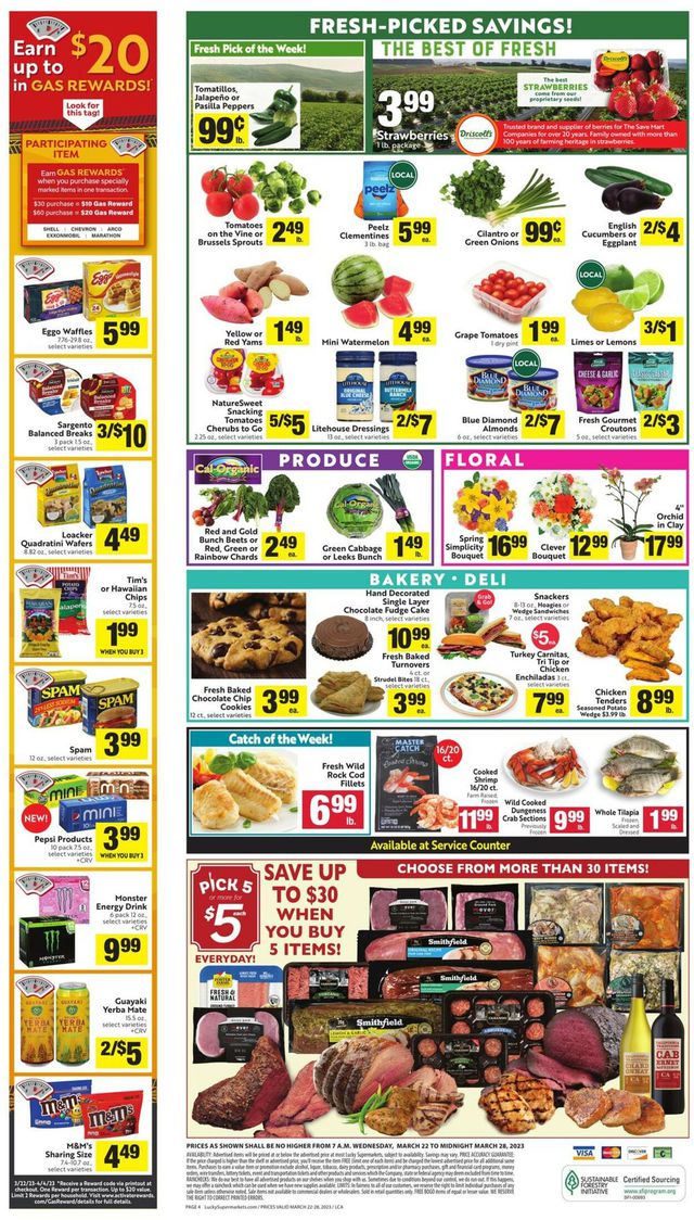 Lucky Supermarkets Ad from 03/22/2023