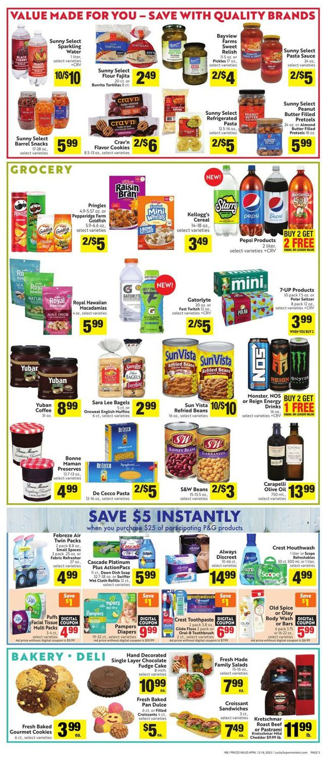 Lucky Supermarkets Ad from 04/12/2023