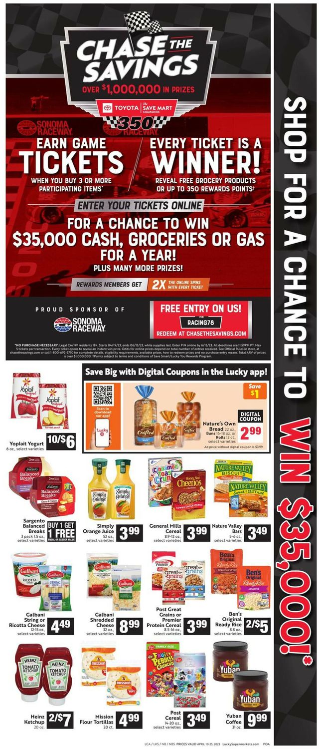 Lucky Supermarkets Ad from 04/19/2023