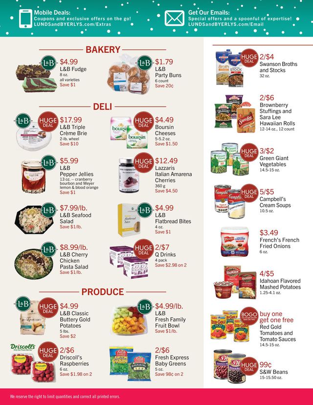 Lunds & Byerlys Ad from 12/17/2020