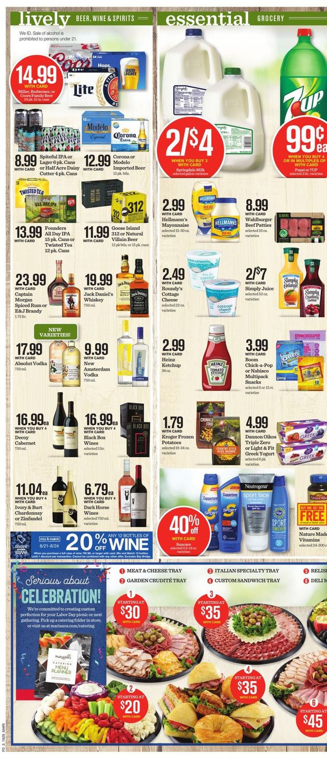 Mariano’s Ad from 08/21/2019