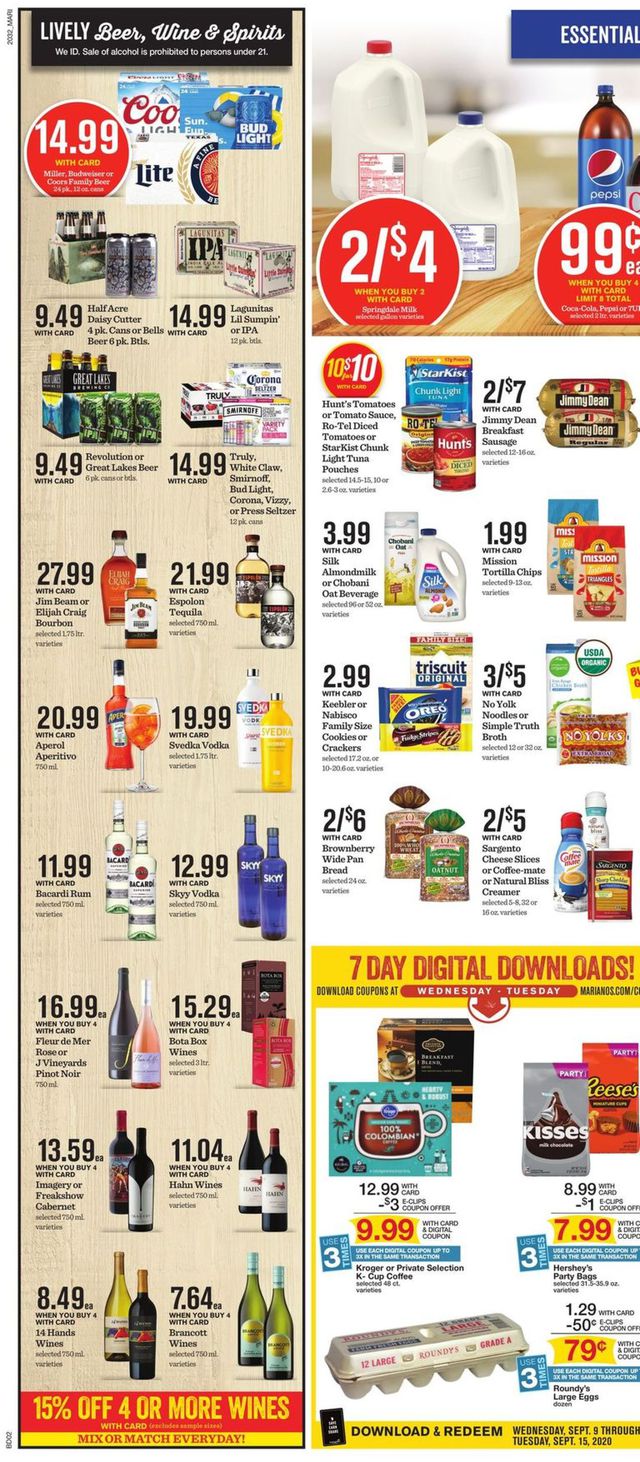 Mariano’s Ad from 09/09/2020