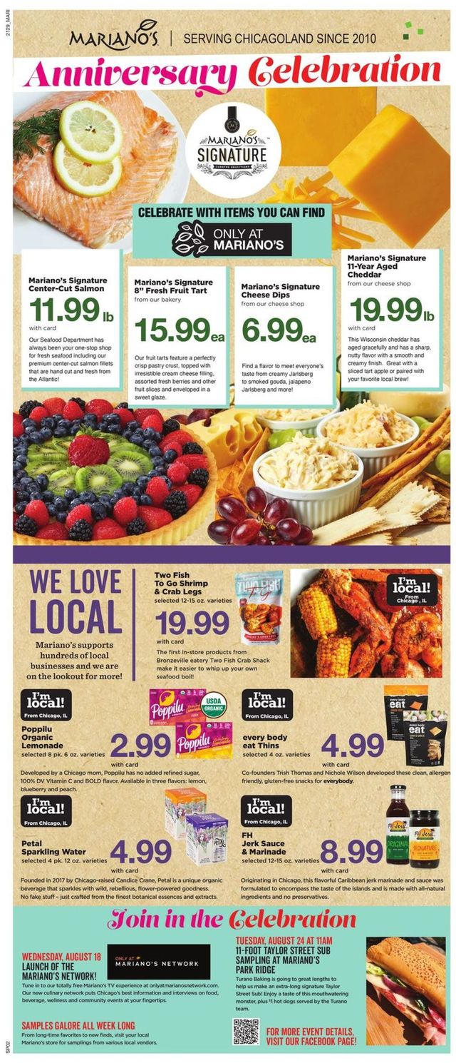 Mariano’s Ad from 08/18/2021
