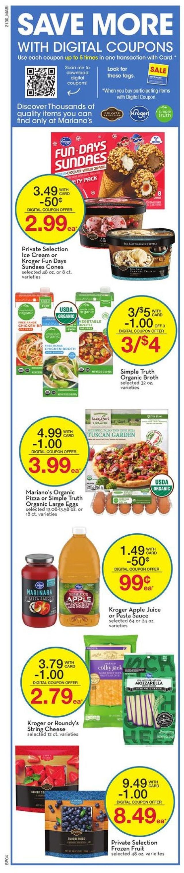 Mariano’s Ad from 08/25/2021