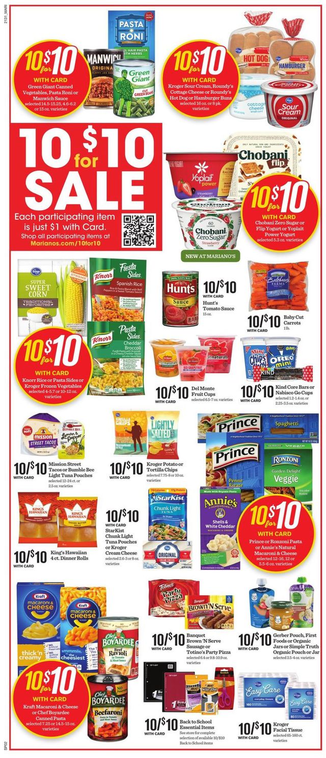 Mariano’s Ad from 09/01/2021