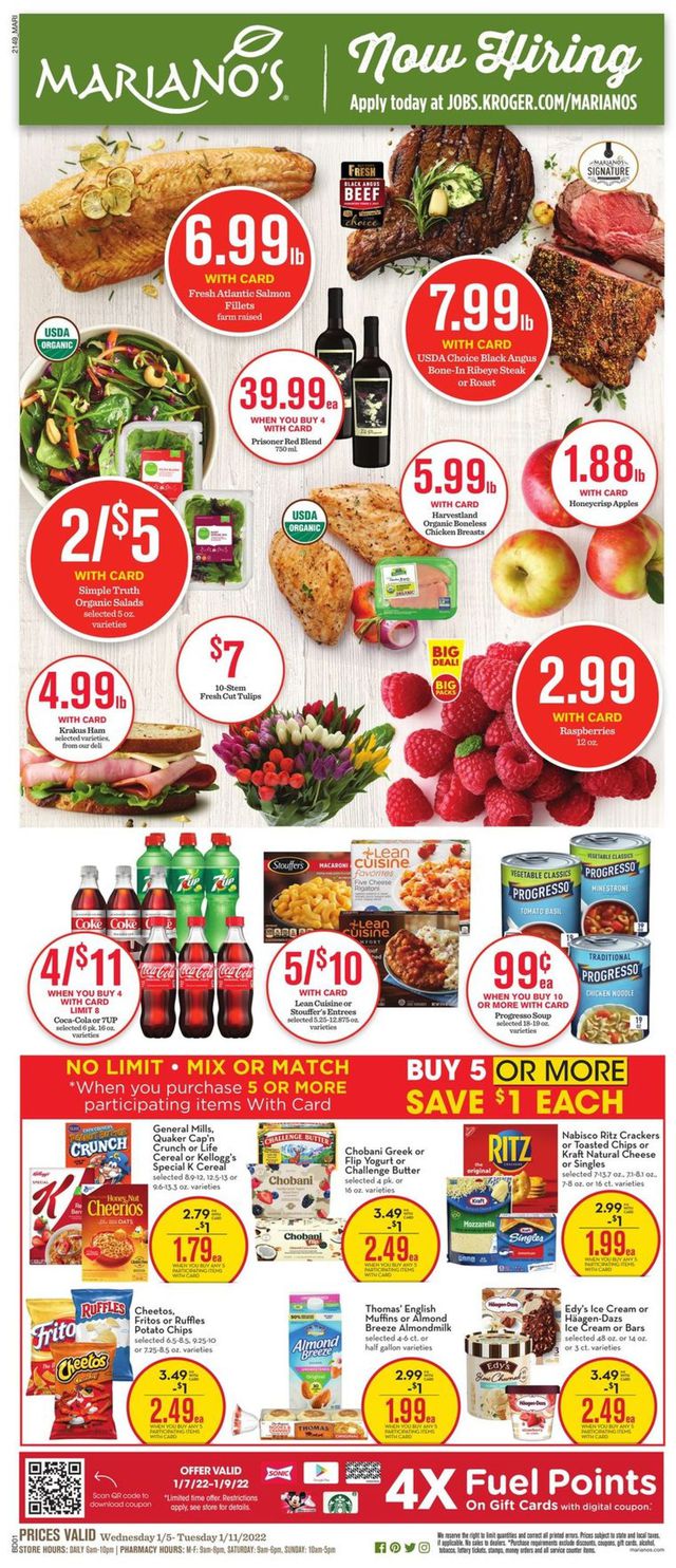 Mariano’s Ad from 01/05/2022
