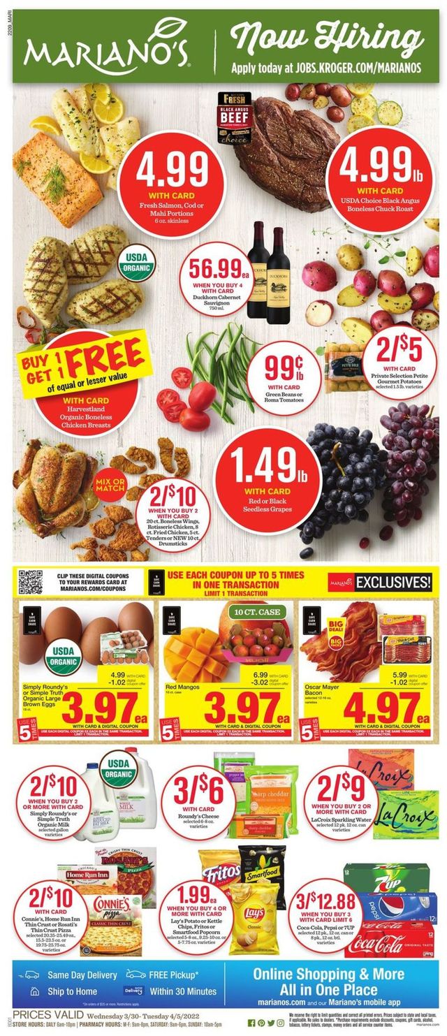 Mariano’s Ad from 03/30/2022
