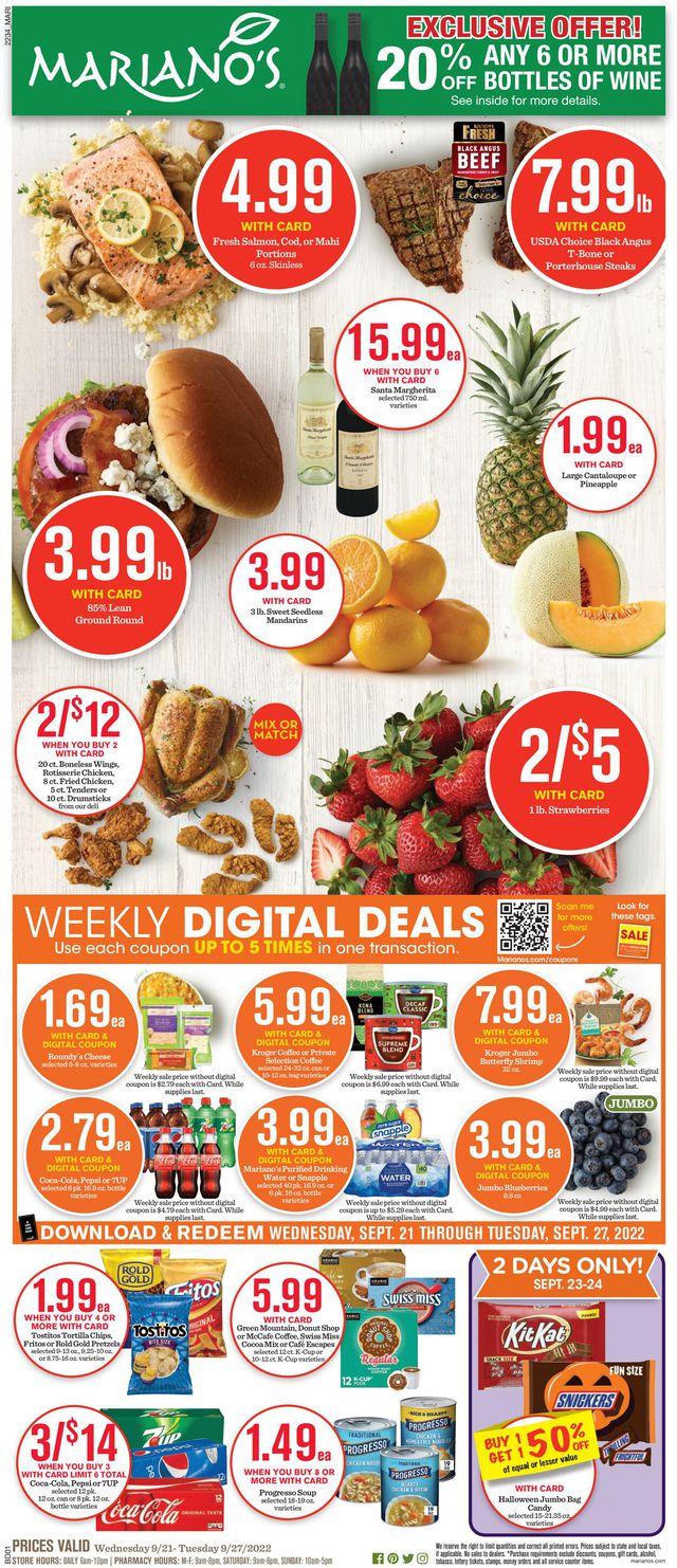 Mariano’s Ad from 09/21/2022