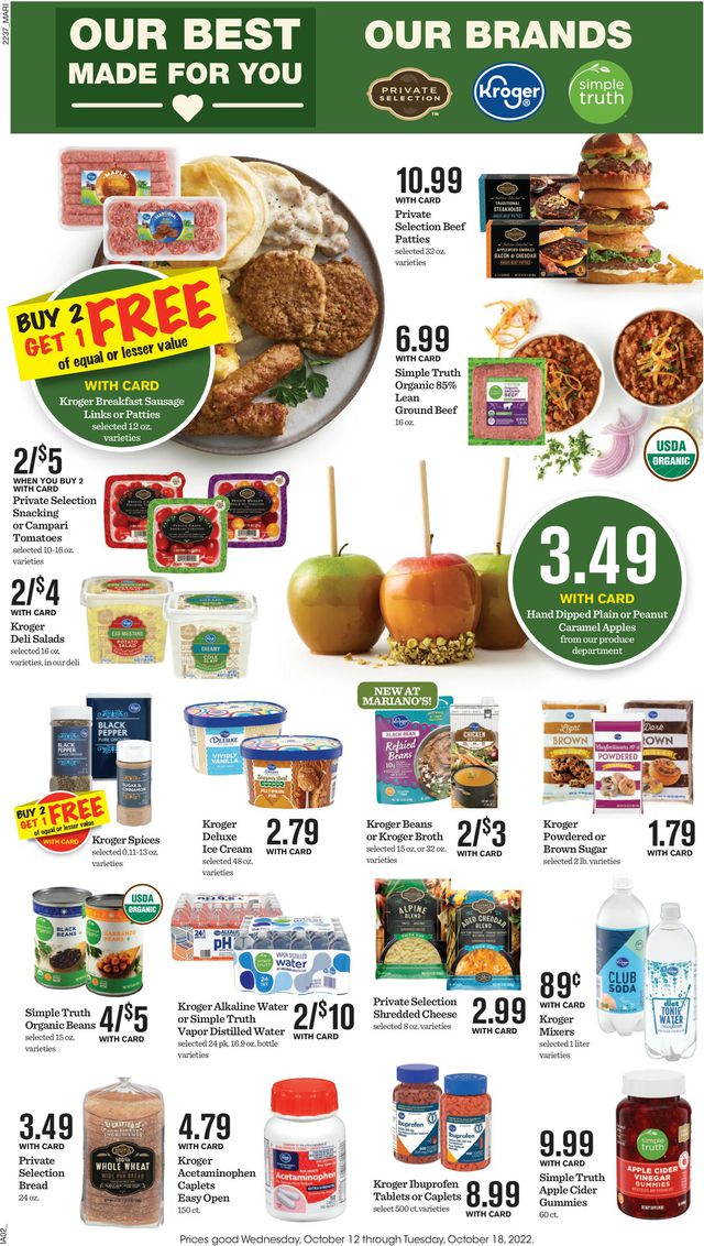Mariano’s Ad from 10/12/2022