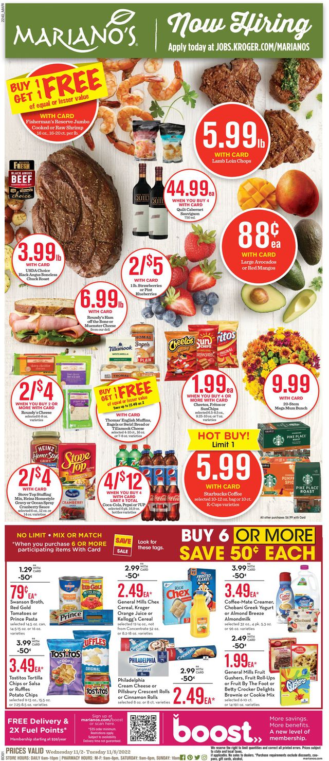 Mariano’s Ad from 11/02/2022