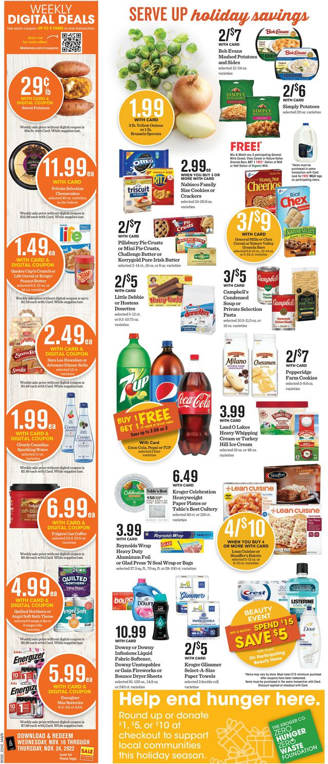 Mariano’s Ad from 11/16/2022