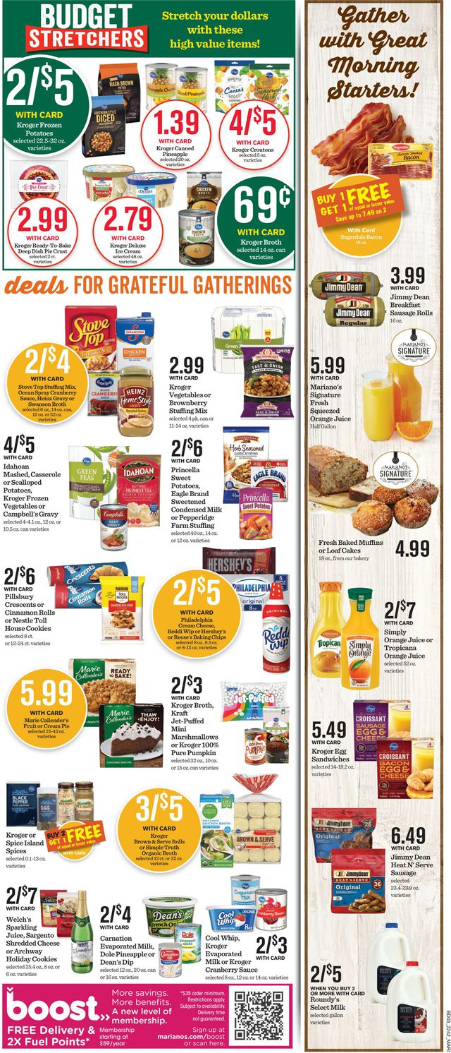 Mariano’s Ad from 11/16/2022