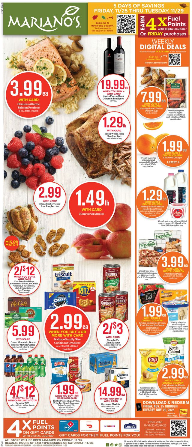 Mariano’s Ad from 11/25/2022