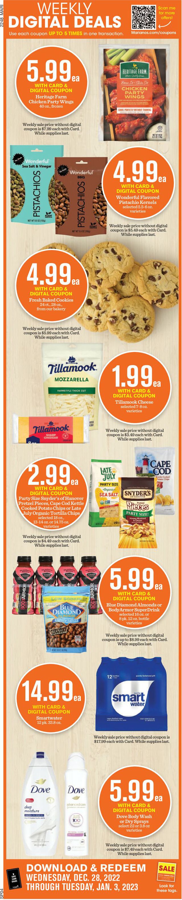 Mariano’s Ad from 12/28/2022