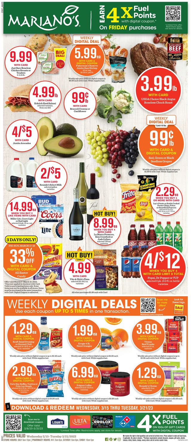 Mariano’s Ad from 03/15/2023