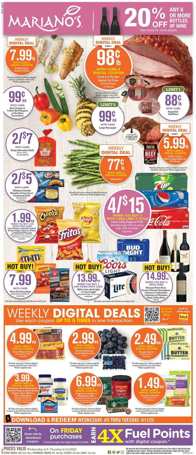 Mariano’s Ad from 04/05/2023