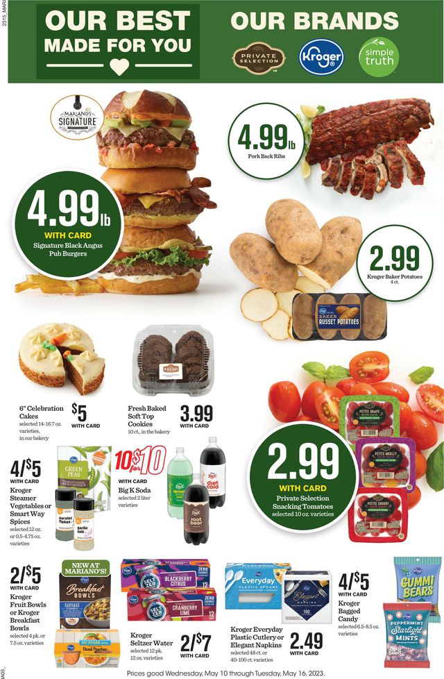 Mariano’s Ad from 05/10/2023