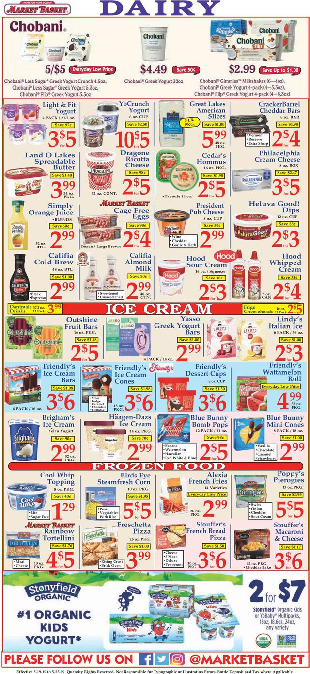 Market Basket Ad from 05/19/2019