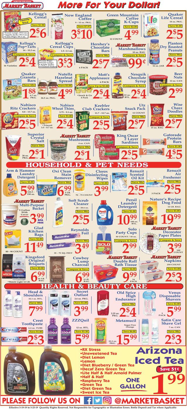 Market Basket Ad from 05/19/2019
